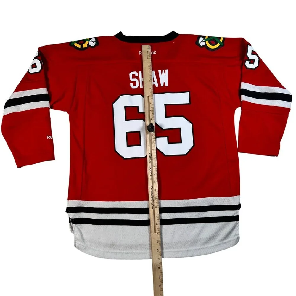 Reebok Chicago Blackhawks NHL Andrew Shaw #65 Red Jersey Youth Sz L/XL - Picture 8 of 12